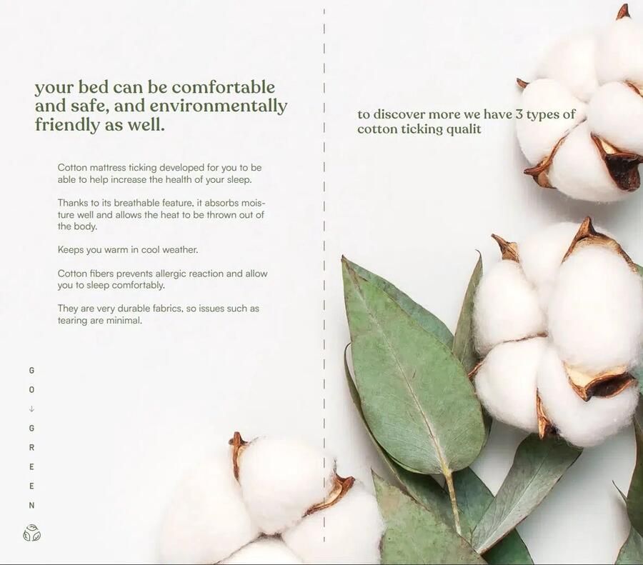 Kikishop Organic Cotton 80x200 HR Koudschuim Matras 20 cm