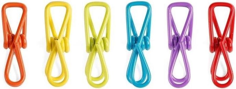 Kikkerland Universele Klemmen 3 X 5 X 2 Cm Pvc staal 6 Stuks