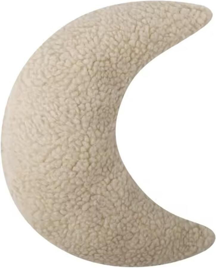 KimDo Maan kussen 27 cm Beige Baby kamer Babykamer accessoires Teddy Woonkamer Bank Decoratiekussen