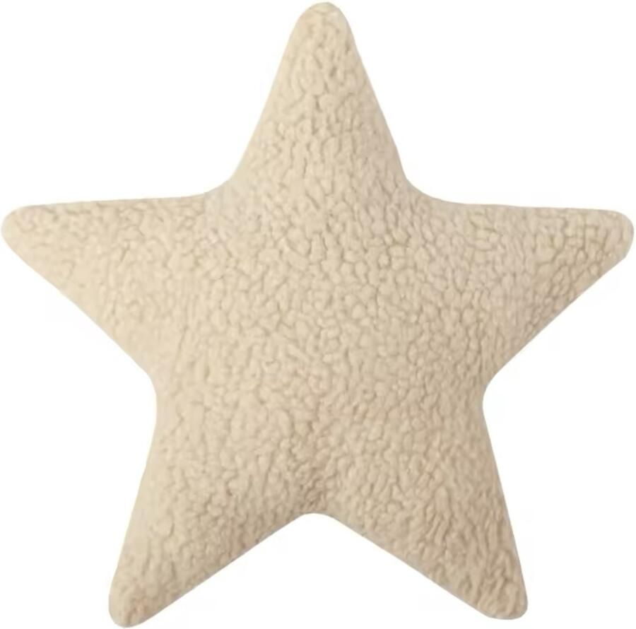 KimDo Sterren kussen 27 cm Beige Baby kamer Babykamer accessoires Teddy Woonkamer Bank Decoratiekussen