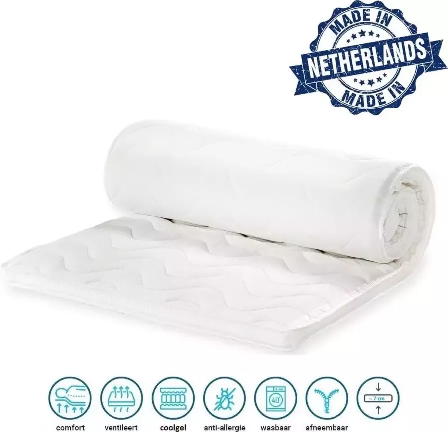 King MATRAS Topper Carré Coolgel Pearl 70 x 190cm Dikte 7cm