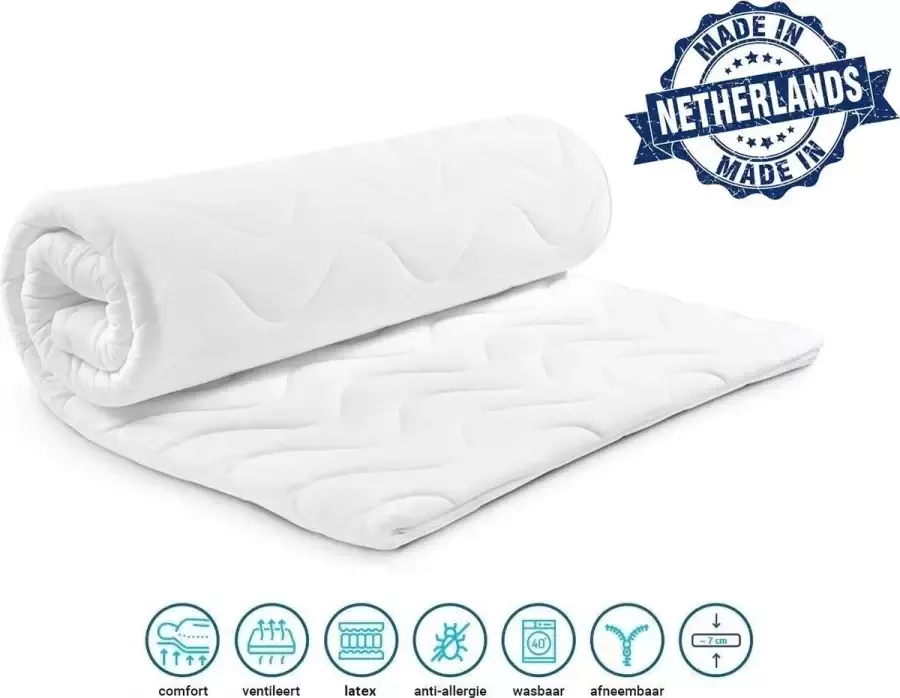 King MATRAS Topper Royal Luxe Latex 160 x 190cm Dikte 7cm