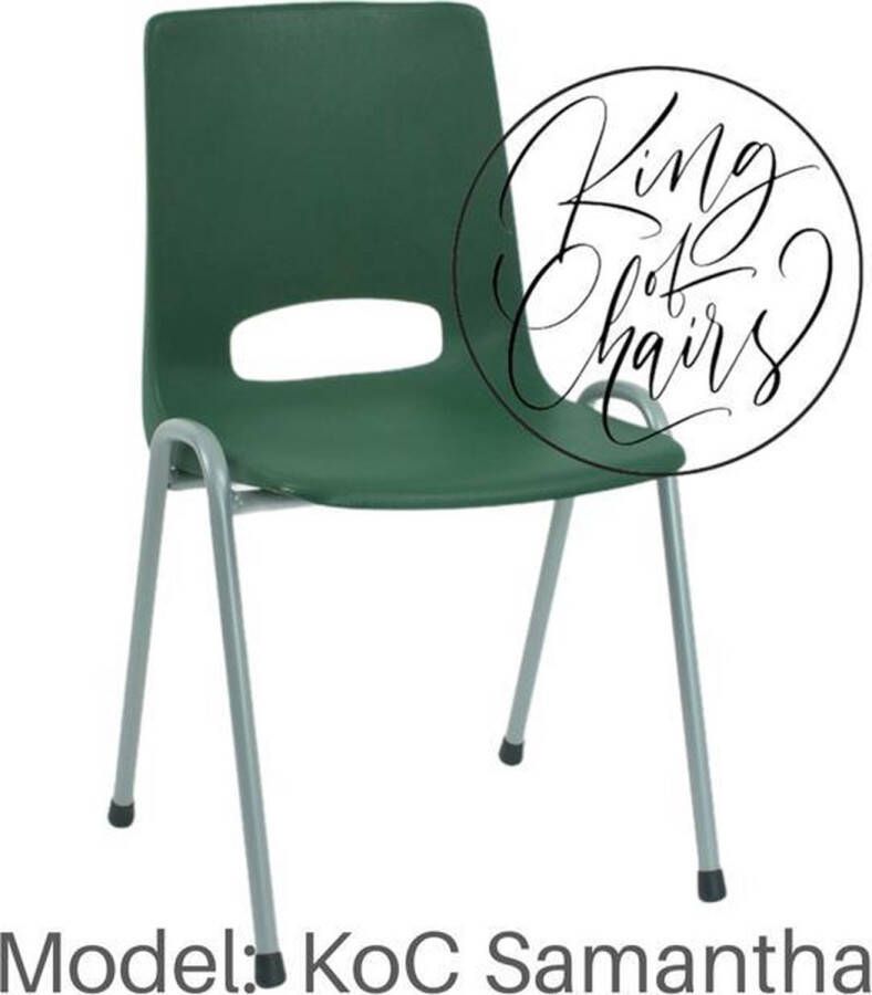King of Chairs KoC Samantha groen met zilvergrijs onderstel. Kantinestoel stapelstoel kuipstoel vergaderstoel tuinstoel kantine stoel stapel stoel kantinestoelen stapelstoelen kuipstoelen arenastoel kerkstoel De Valk 3320 schoolstoel stapelbare stoel bezoekersstoel
