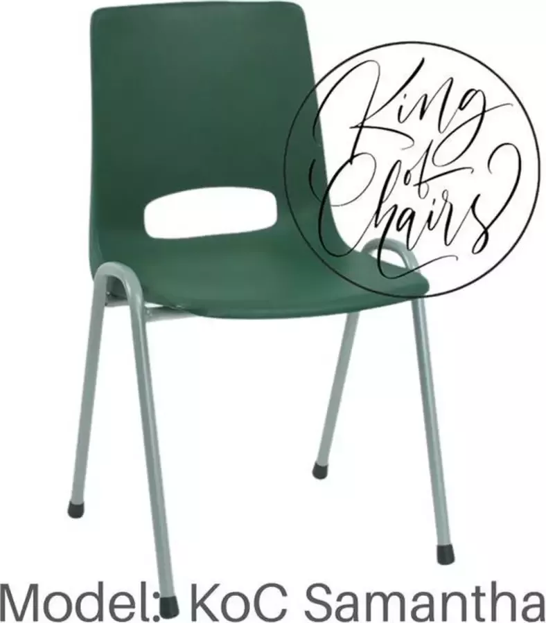 King of Chairs KoC Samantha groen met zilvergrijs onderstel. Kantinestoel stapelstoel kuipstoel vergaderstoel tuinstoel kantine stoel stapel stoel kantinestoelen stapelstoelen kuipstoelen arenastoel kerkstoel De Valk 3320 schoolstoel stapelbare stoel bezoekersstoel