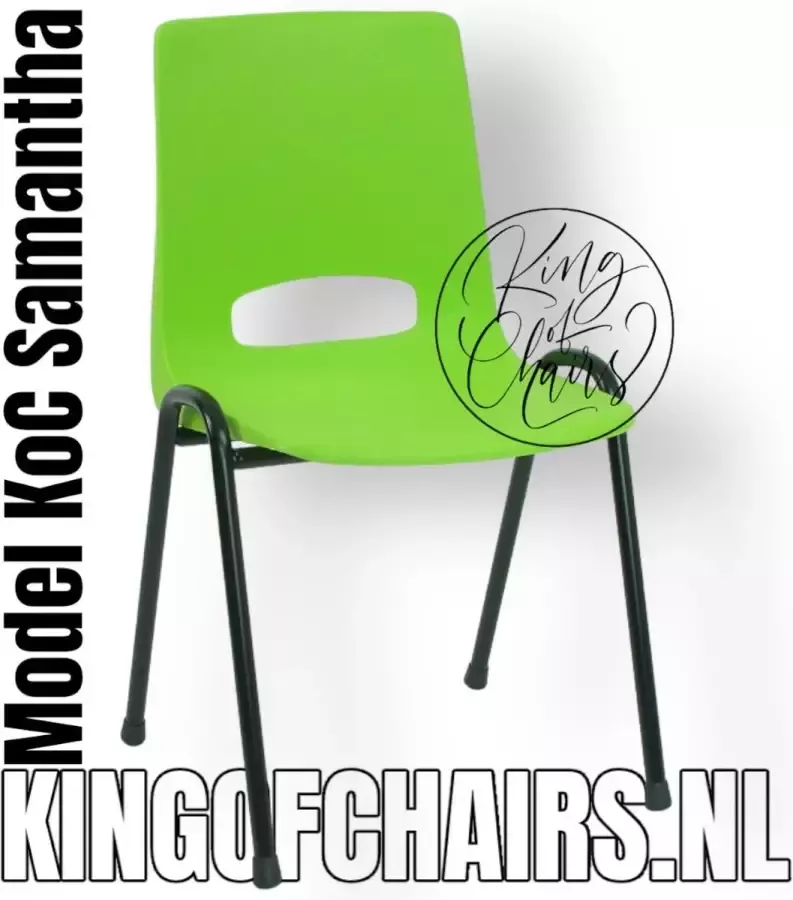 King of Chairs KoC Samantha limegroen met zwart onderstel. Kantinestoel stapelstoel kuipstoel vergaderstoel tuinstoel kantine stoel stapel stoel kantinestoelen stapelstoelen kuipstoelen arenastoel kerkstoel schoolstoel stapelbare stoel bezoekersstoel De Valk 3320