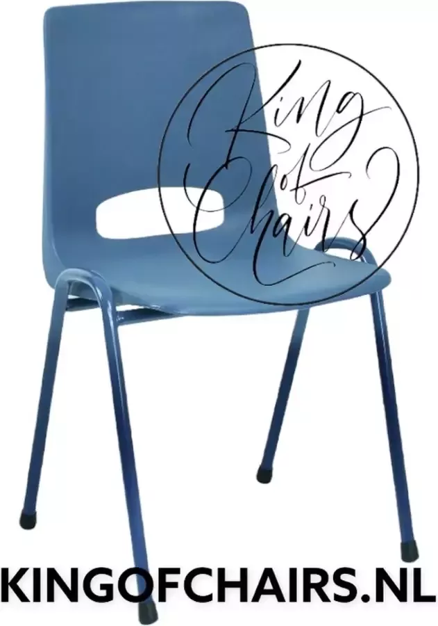 King of Chairs KoC Samantha Uni blauw. Kantinestoel stapelstoel kuipstoel vergaderstoel tuinstoel kantine stoel stapel tuin stoel kantinestoelen stapelstoelen kuipstoelen arenastoel kerkstoel bistrostoel schoolstoel stapelbare stoel De Valk 3320 bezoekersstoel