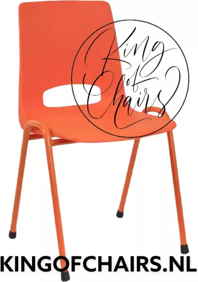 King of Chairs KoC Samantha Uni oranje. kantinestoel stapelstoel kuipstoel vergaderstoel tuinstoel kantine stoel stapel stoel tuin stoel kantinestoelen stapelstoelen kuipstoelen arenastoel kerkstoel De Valk 3320 schoolstoel stapelbare stoel bezoekersstoel