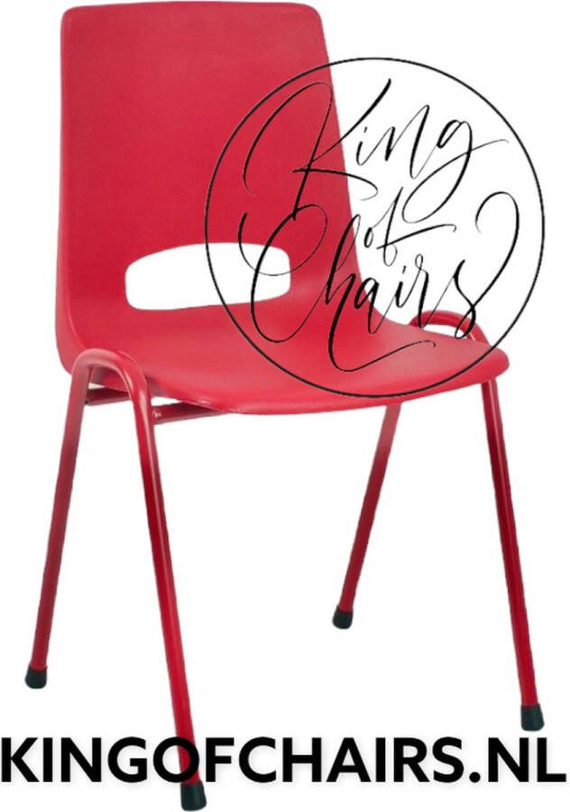 King of Chairs KoC Samantha Uni rood. Kantinestoel stapelstoel kuipstoel vergaderstoel tuinstoel kantine stoel stapel stoel tuin stoel De Valk 3320 kantinestoelen stapelstoelen kuipstoelen arenastoel kerkstoel bistrostoel schoolstoel stapelbare stoel bezoekersstoel