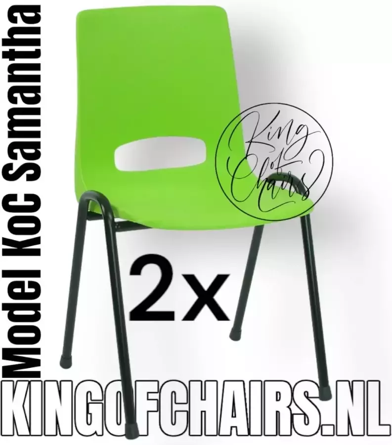 King of Chairs -Set van 2- Model KoC Samantha lime met zwart onderstel. Stapelstoel kuipstoel vergaderstoel tuinstoel kantine stoel stapel stoel kantinestoelen stapelstoelen kuipstoelen arenastoel De Valk 3320 bistrostoel schoolstoel bezoekersstoel