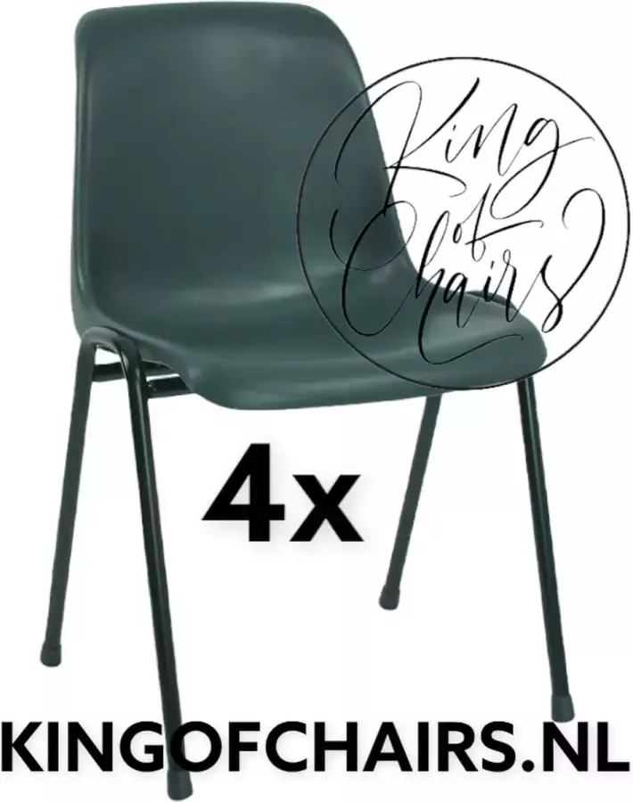 King of Chairs -set van 4- model KoC Daniëlle antraciet met zwart onderstel. Stapelstoel kantinestoel kuipstoel vergaderstoel kantine stoel stapel stoel kantinestoelen stapelstoelen kuipstoelen De Valk 3360 keukenstoel schoolstoel eetkamerstoel