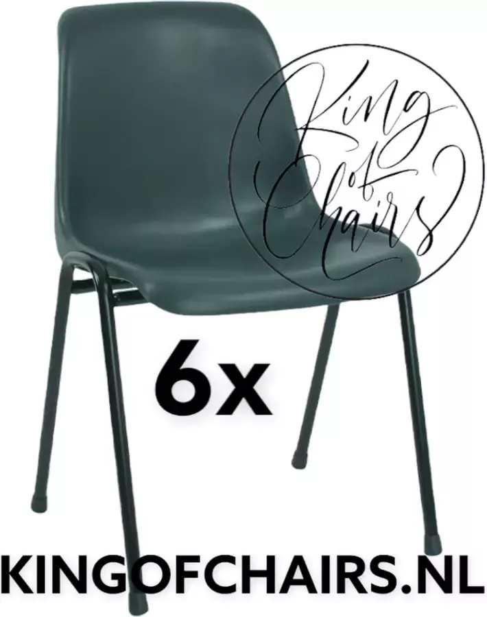 King of Chairs -set van 6- model KoC Daniëlle antraciet met zwart onderstel. Kantinestoel stapelstoel kuipstoel vergaderstoel tuinstoel kantine stapel stoel kantinestoelen stapelstoelen kuipstoelen De Valk 3360 keukenstoel schoolstoel eetkamerstoel