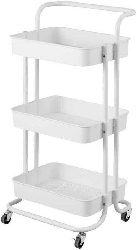 Kinvara Keukentrolley WR4338-TJ PRO Wit Metaal Polypropyleen 42 x 86 x 35 5 cm 3 Compartimenten