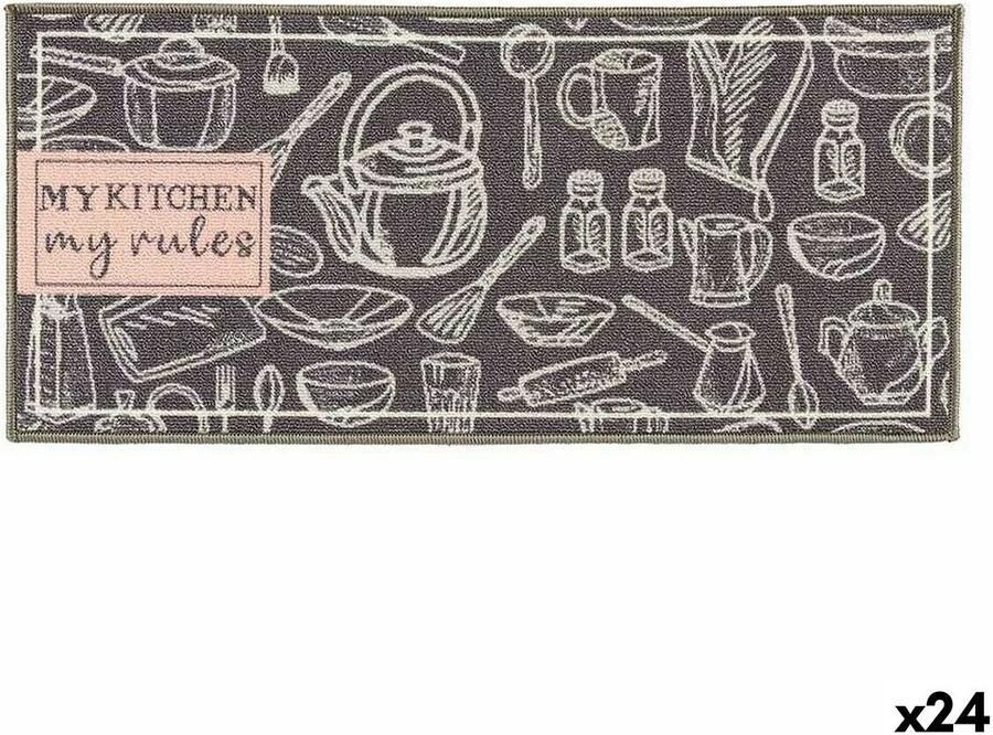 Kinvara Mat My Kitchen Grijs 40 x 90 cm Multifunctioneel (24 Stuks)
