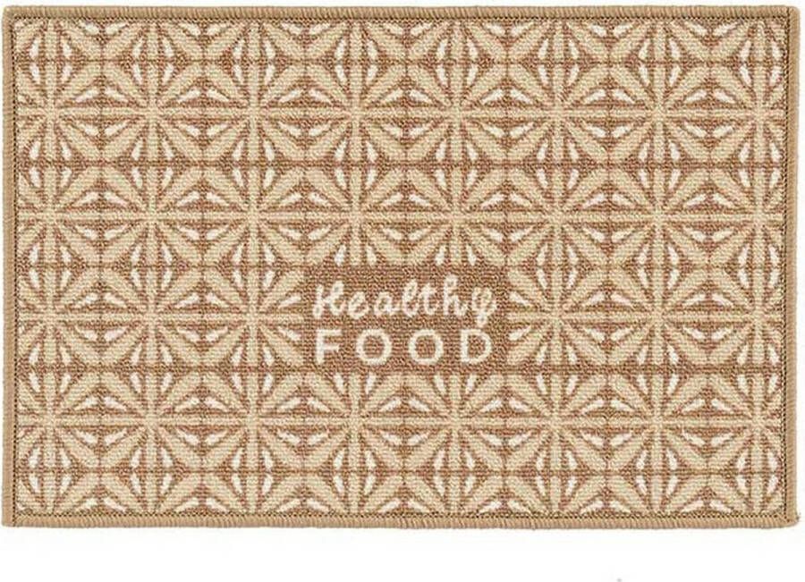 Kinvara Tapijt Healthy Food 40 x 1 x 60 cm Beige Polyamide Latex (24 Stuks)