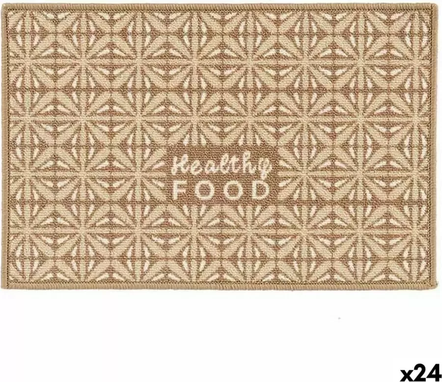 Kinvara Tapijt Healthy Food 40 x 1 x 60 cm Beige Polyamide Latex (24 Stuks)