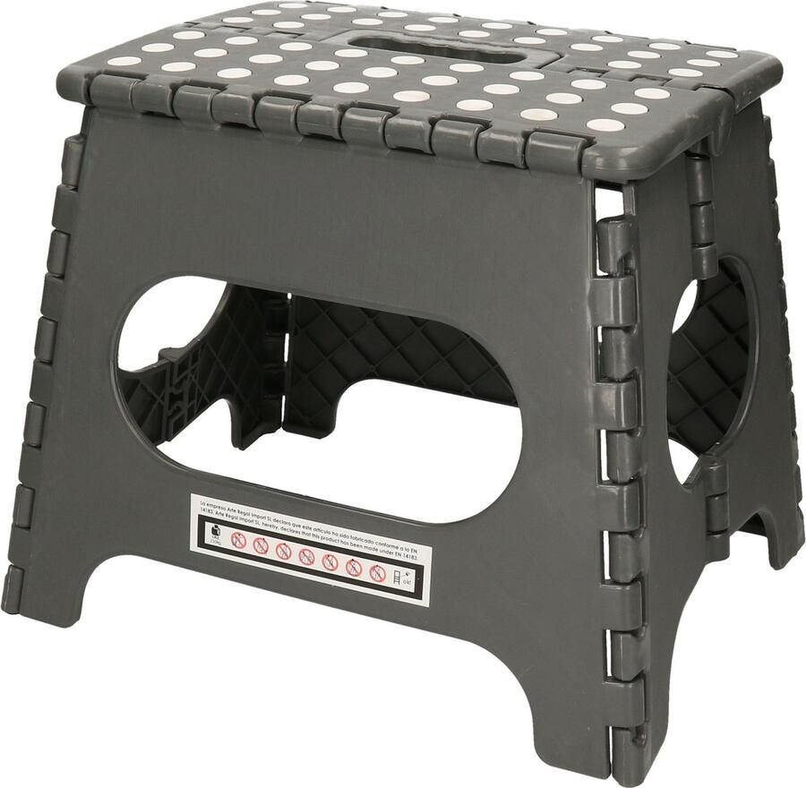 Kipit Inklapbaar keukenkrukje opstapjes grijs 30 x 27 cm Keuken badkamer slaapkamer krukjes