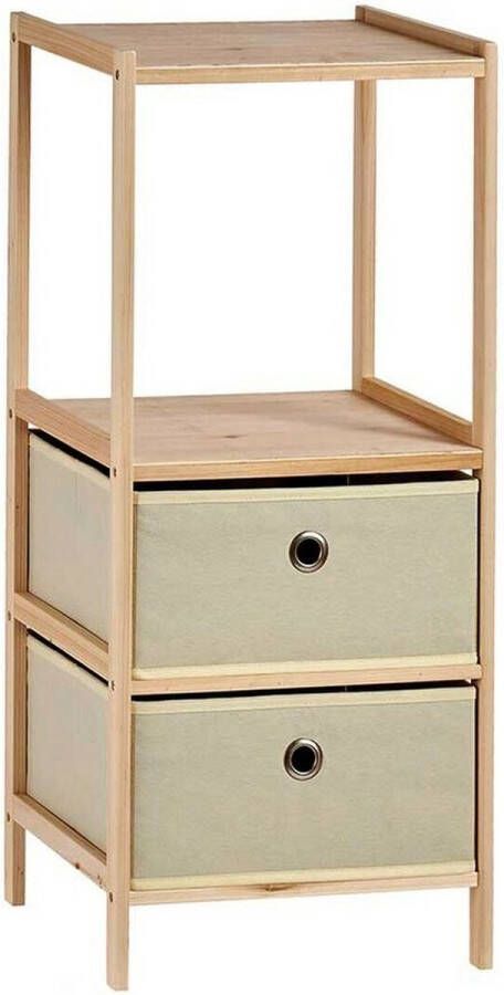 Kipit Planken Beige Hout Stof (26 x 72 5 x 32 cm)