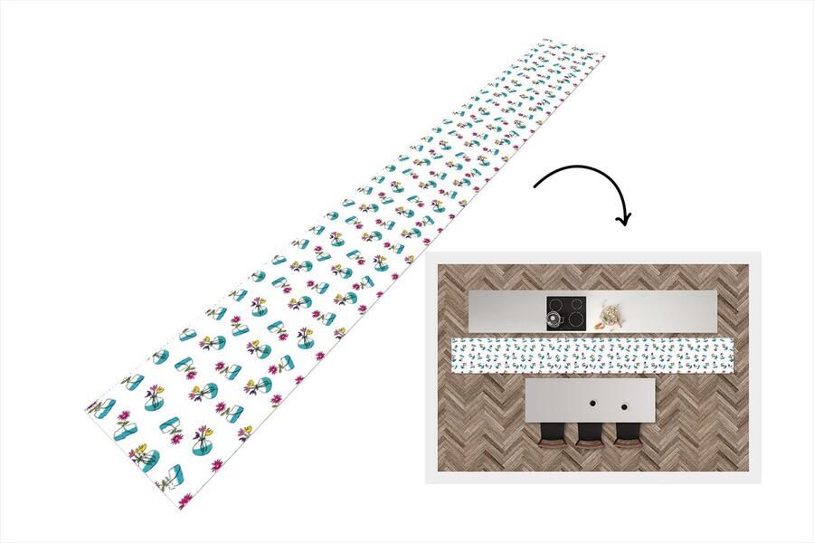 KitchenYeah Keukenloper Keukenmat Bloemen Patronen Lente 480x60 cm Keuken vloerkleed