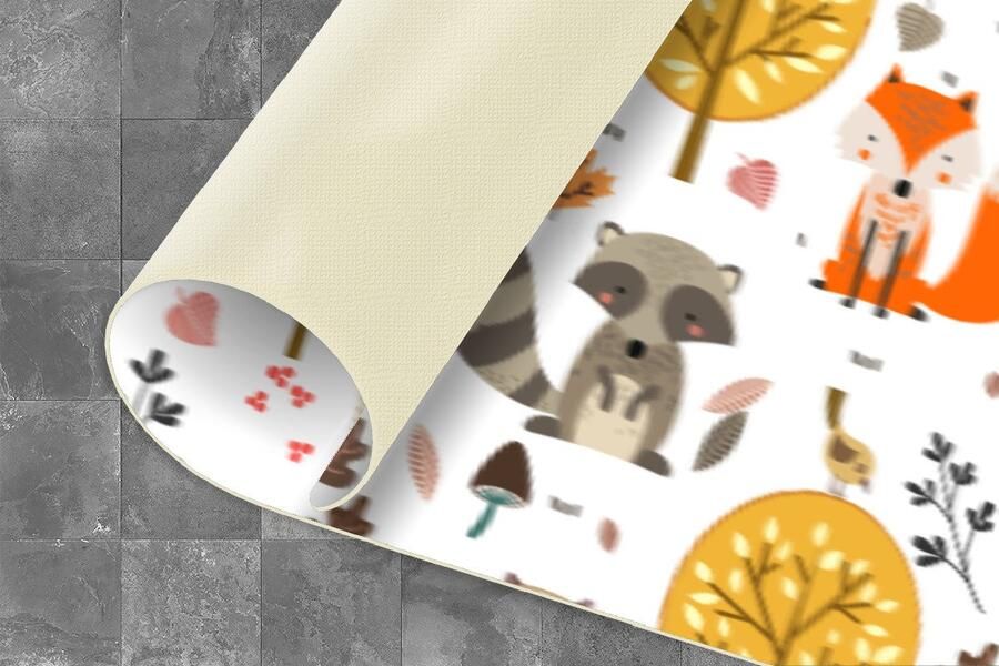 KitchenYeah Keukenloper Keukenmat Design Dieren Bos 360x60 cm Keuken vloerkleed