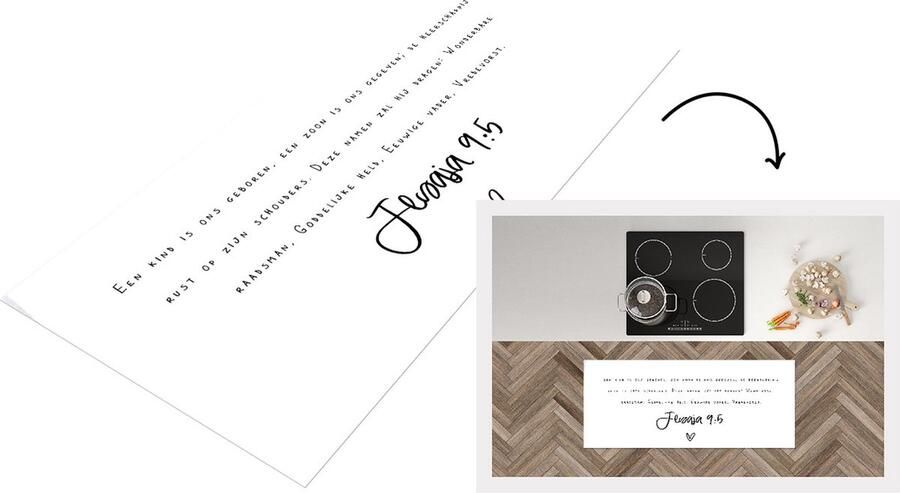 KitchenYeah Keukenloper Keukenmat Kerst Spreuken Kerstverhaal 120x50 cm Keuken vloerkleed