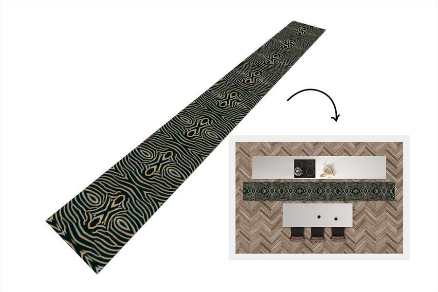 KitchenYeah Keukenloper Keukenmat Zebra Dierenprint Patronen 480x60 cm Keuken vloerkleed