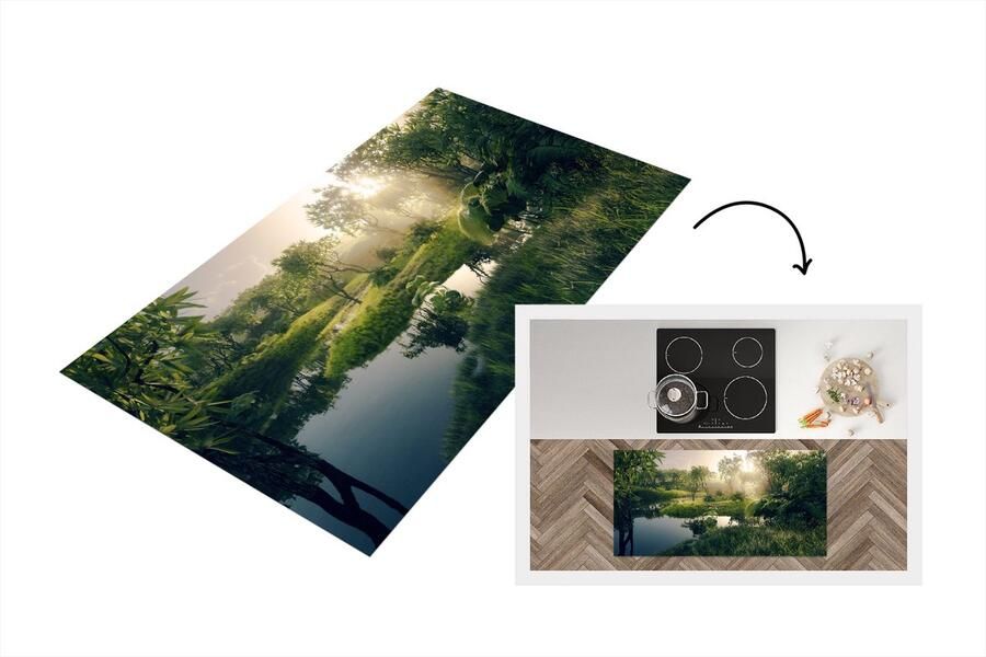 KitchenYeah Keukenloper Loper keuken 3D Bos Bomen 120x60 cm Keukenloper vinyl