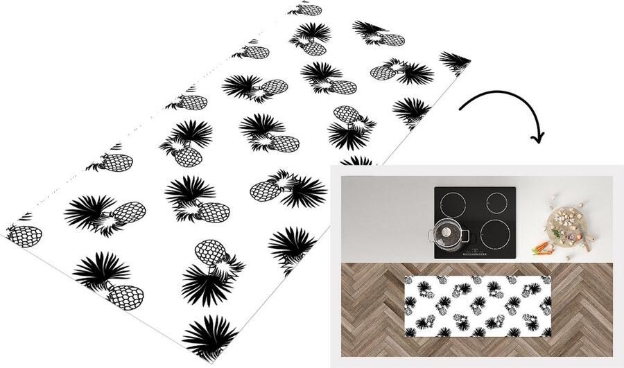 KitchenYeah Keukenloper Loper keuken Ananas Patronen Jungle 120x50 cm Keukenloper vinyl