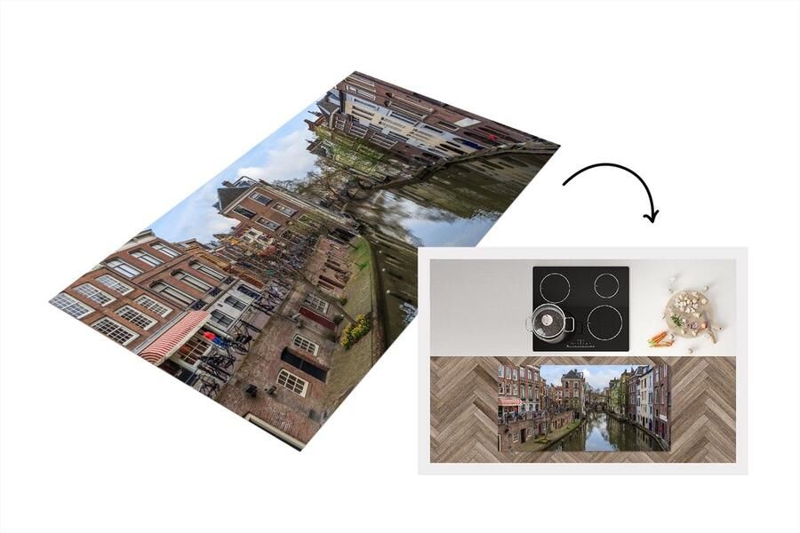 KitchenYeah Keukenloper Loper keuken Architectuur Utrecht Gracht 120x60 cm Keukenloper vinyl