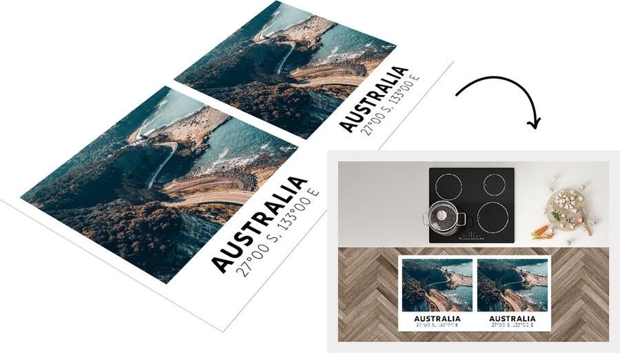 KitchenYeah Keukenloper Loper keuken Australië Zomer Snelweg Zee 120x60 cm Keukenloper vinyl