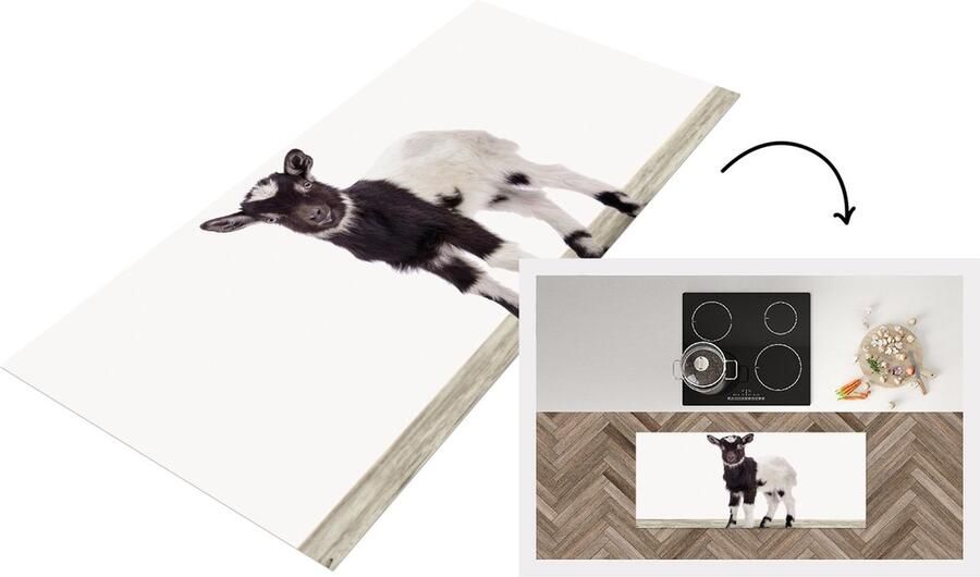 KitchenYeah Keukenloper Loper keuken Baby Geitje Kinderkamer Jongenskamer Meisjeskamer 120x50 cm Keukenloper vinyl