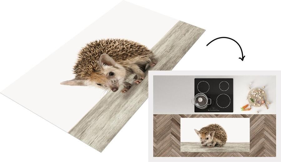 KitchenYeah Keukenloper Loper keuken Babykamer Baby Egeltje Kinderkamer Jongenskamer Meisjeskamer 120x60 cm Keukenloper vinyl