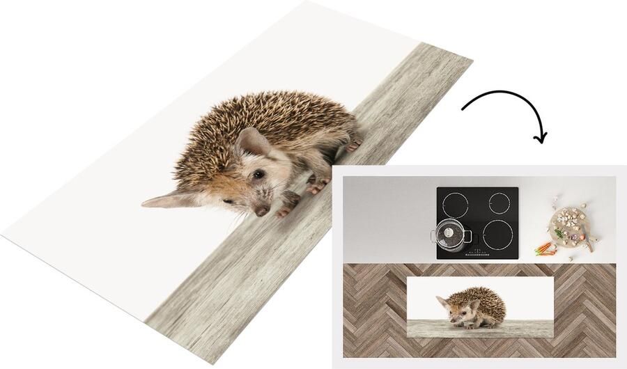 KitchenYeah Keukenloper Loper keuken Babykamer Baby Egeltje Kinderkamer Jongenskamer Meisjeskamer 120x50 cm Keukenloper vinyl