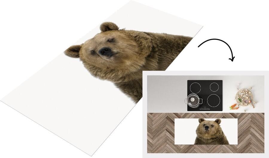 KitchenYeah Keukenloper Loper keuken Babykamer Beer Schattig Woonkamer Slaapkamer 120x50 cm Keukenloper vinyl