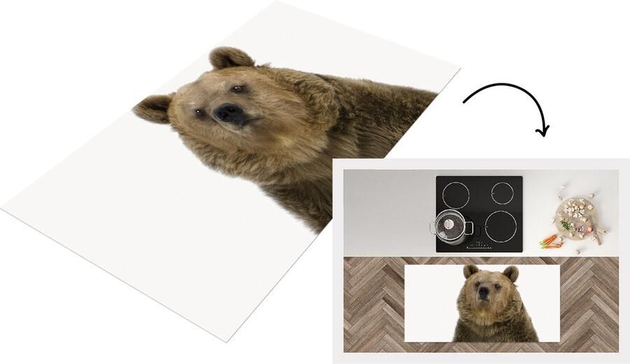 KitchenYeah Keukenloper Loper keuken Babykamer Beer Schattig Woonkamer Slaapkamer 120x60 cm Keukenloper vinyl