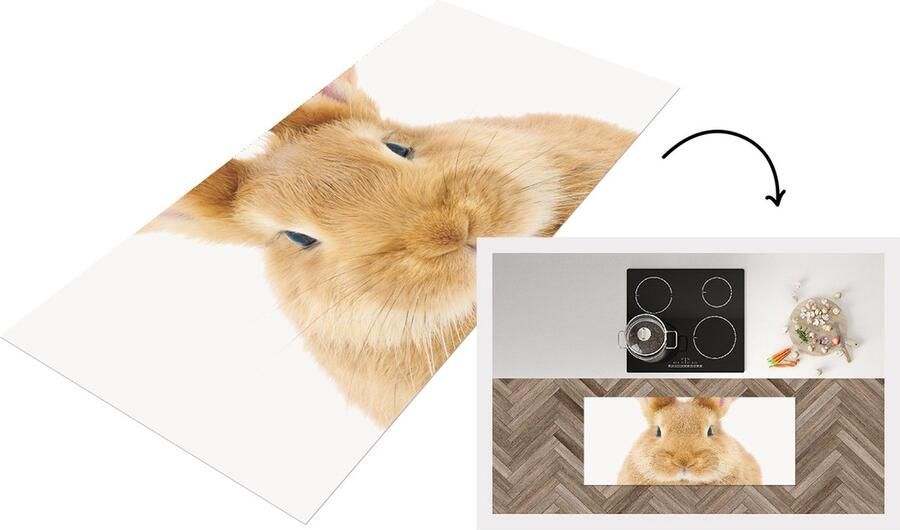 KitchenYeah Keukenloper Loper keuken Babykamer Konijn Kinderkamer 120x50 cm Keukenloper vinyl