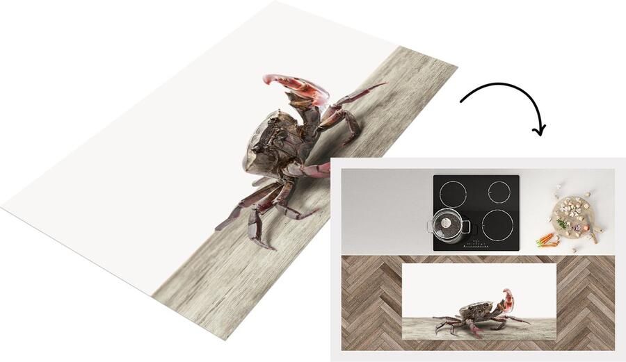 KitchenYeah Keukenloper Loper keuken Babykamer Mr. Krab 120x60 cm Keukenloper vinyl