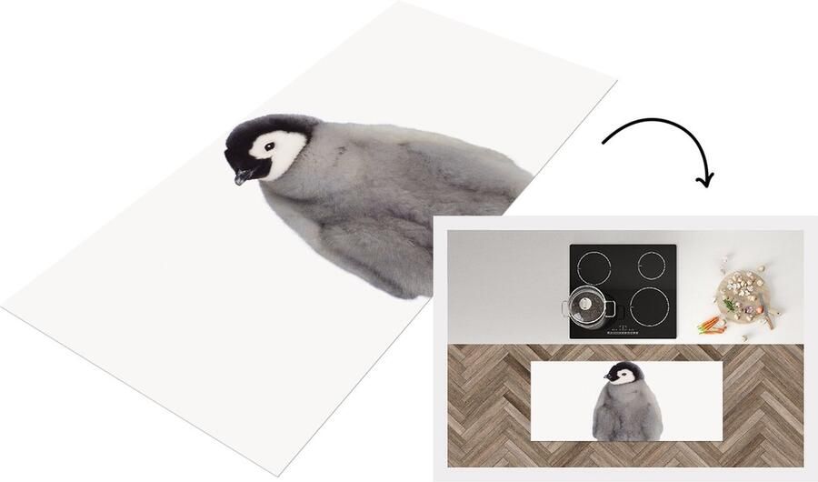 KitchenYeah Keukenloper Loper keuken Babykamer Pinguïn Baby Meisjeskamer Kinderkamer 120x50 cm Keukenloper vinyl