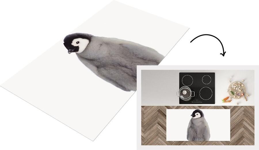 KitchenYeah Keukenloper Loper keuken Babykamer Pinguïn Baby Meisjeskamer Kinderkamer 120x60 cm Keukenloper vinyl