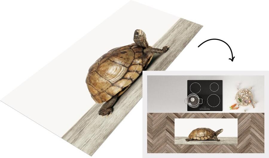 KitchenYeah Keukenloper Loper keuken Babykamer Schildpadje Kinderkamer 120x50 cm Keukenloper vinyl