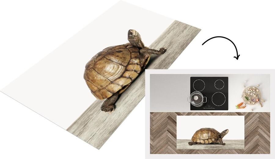KitchenYeah Keukenloper Loper keuken Babykamer Schildpadje Kinderkamer 120x60 cm Keukenloper vinyl