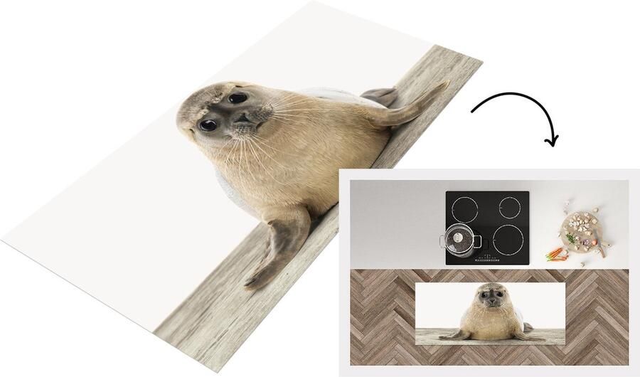 KitchenYeah Keukenloper Loper keuken Babykamer Zeehond Slaapkamer woonkamer 120x50 cm Keukenloper vinyl