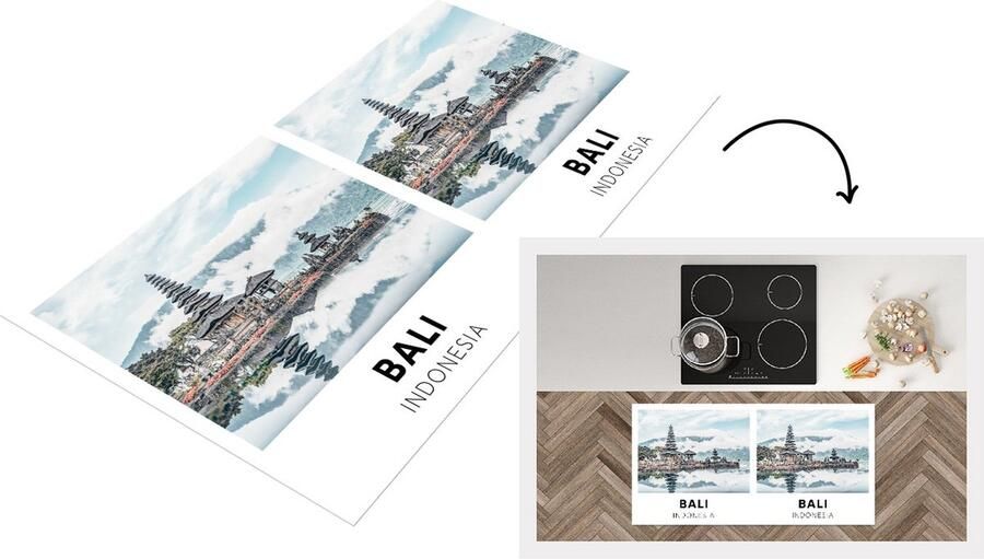 KitchenYeah Keukenloper Loper keuken Bali Indonesië Wolken 120x60 cm Keukenloper vinyl