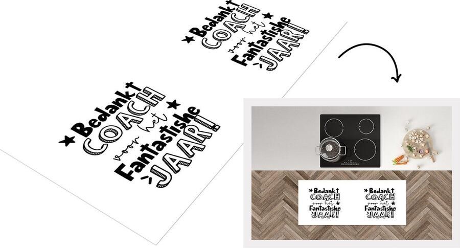 KitchenYeah Keukenloper Loper keuken Bedankt Coach Quotes 120x50 cm Keukenloper vinyl