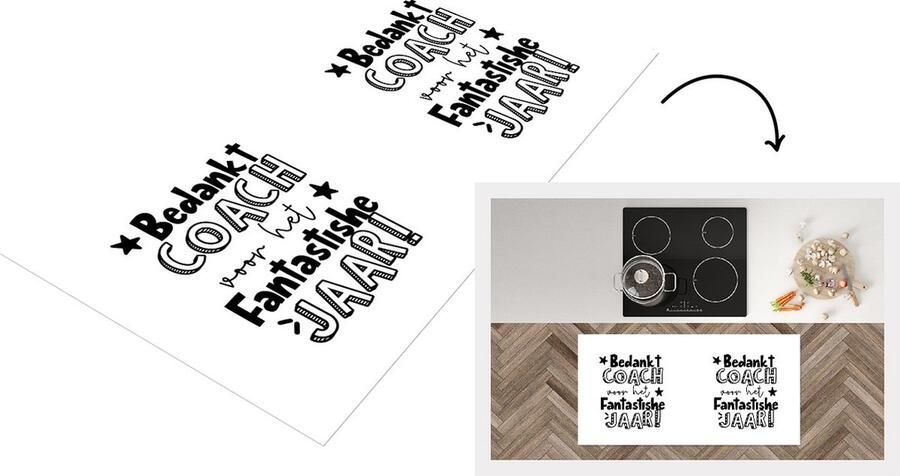 KitchenYeah Keukenloper Loper keuken Bedankt Coach Quotes 120x60 cm Keukenloper vinyl