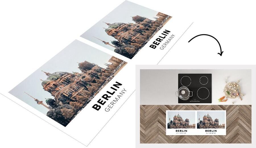 KitchenYeah Keukenloper Loper keuken Berlijn Duitsland Architectuur 120x50 cm Keukenloper vinyl