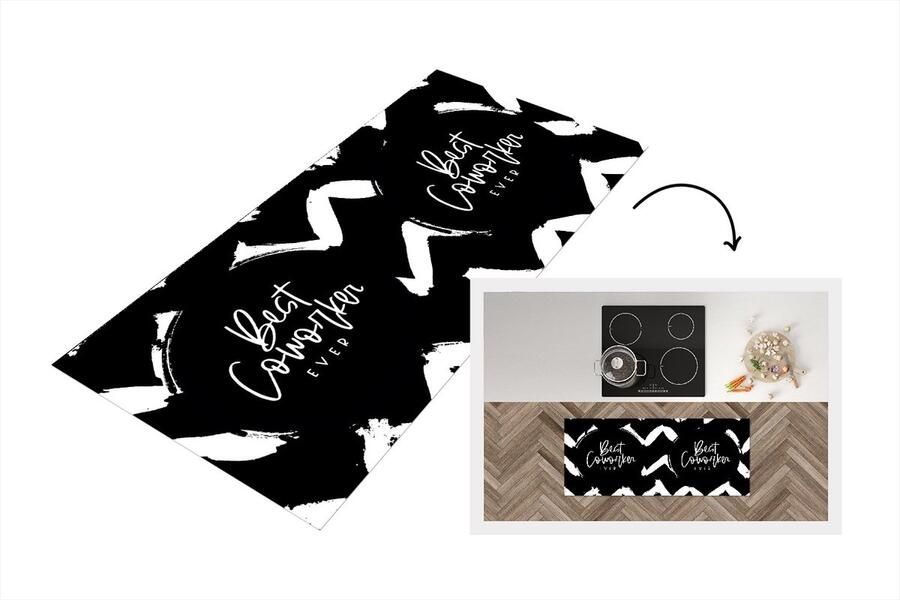 KitchenYeah Keukenloper Loper keuken Beste collega Werk Quotes 120x50 cm Keukenloper vinyl