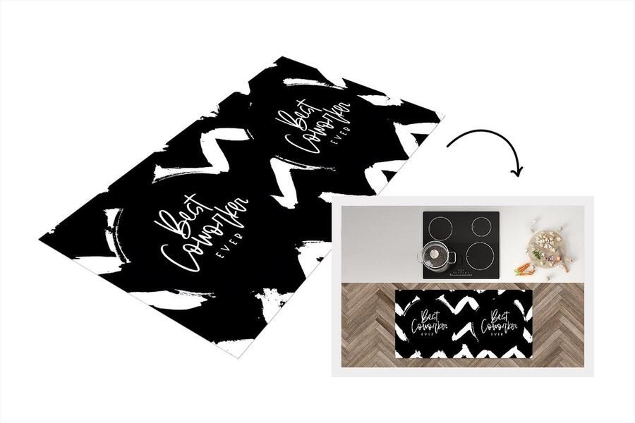 KitchenYeah Keukenloper Loper keuken Beste collega Werk Quotes 120x60 cm Keukenloper vinyl