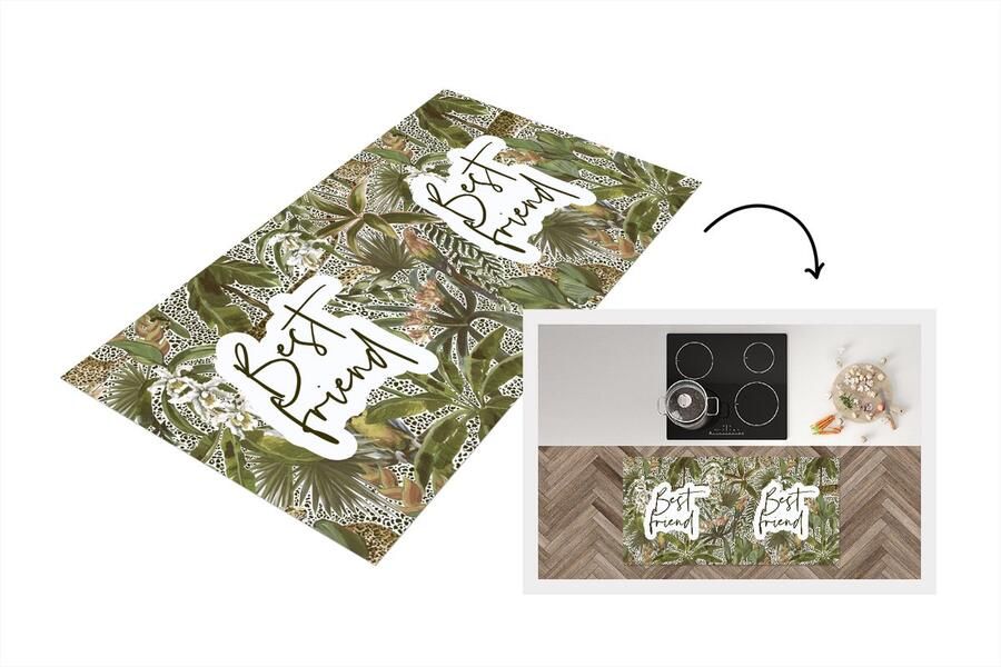 KitchenYeah Keukenloper Loper keuken Beste vriend Quotes Best friend Spreuken Vrienden 120x60 cm Keukenloper vinyl