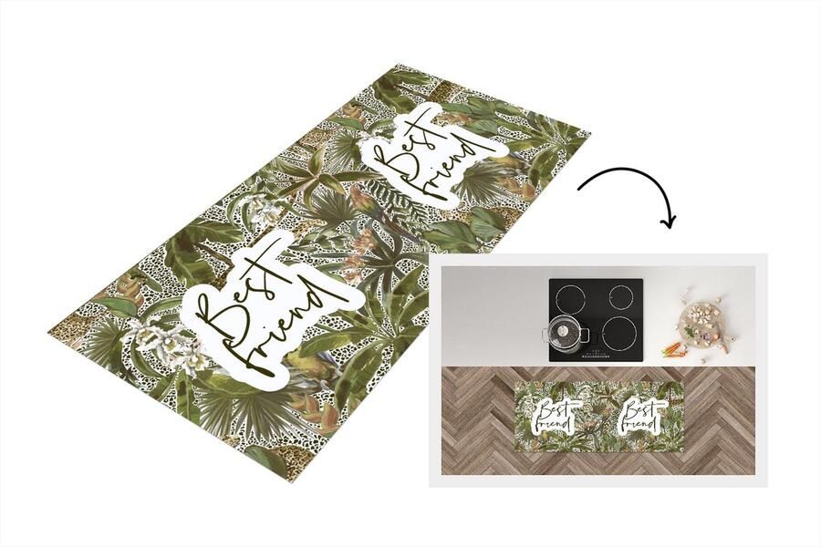 KitchenYeah Keukenloper Loper keuken Beste vriend Quotes Best friend Spreuken Vrienden 120x50 cm Keukenloper vinyl