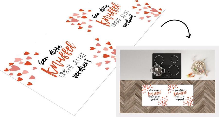 KitchenYeah Keukenloper Loper keuken Beterschap Quotes Rood 120x50 cm Keukenloper vinyl